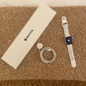 Apple Smartwatch in White with Charger and Box